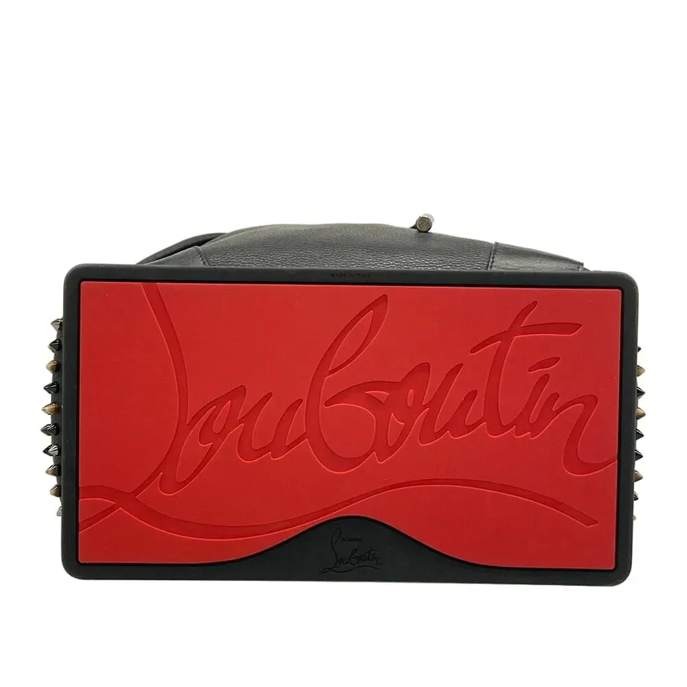 Christian Louboutin Explorer Funk Backpack Black Red Calf Skin Rubber